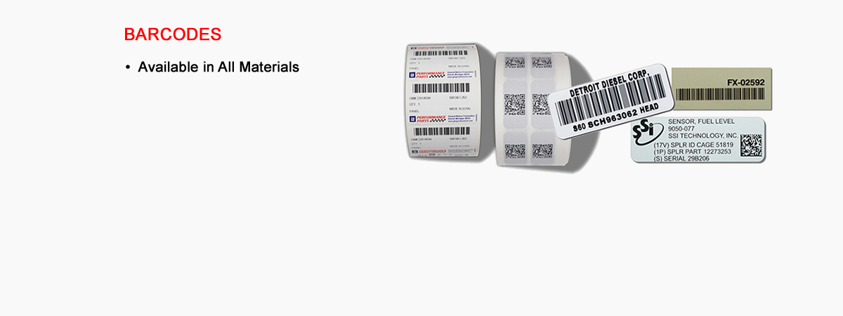 Barcodes / Data Matrix / Serialized